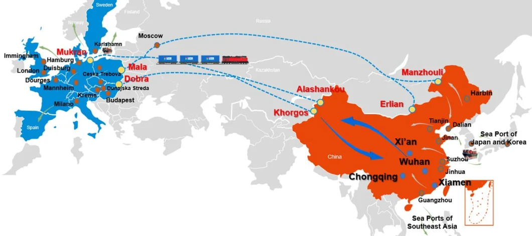 Air Cargo Forwarding Sea /Railway Freight Logistics Service Shipping Cost to Europe USA Australia DDP DDU for Alibaba Amazon Buyer